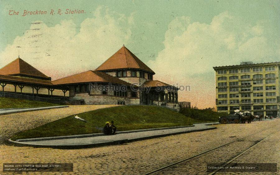 Postcard: The Brockton Railroad Station